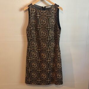 Alice + Olivia Black and Gold Mini Dress